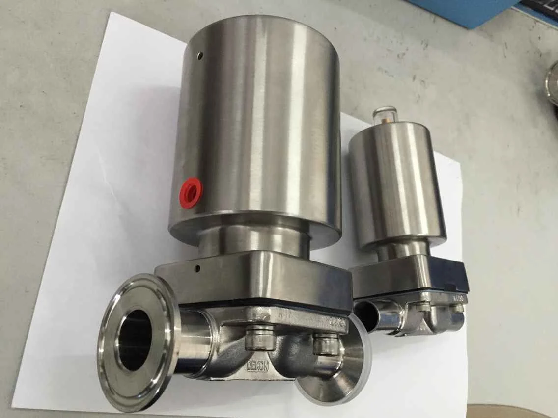 Through Way Clamped Kt/OEM CE, ISO9001, FDA, API, Dnv Pneumatic Diaphragm Valve