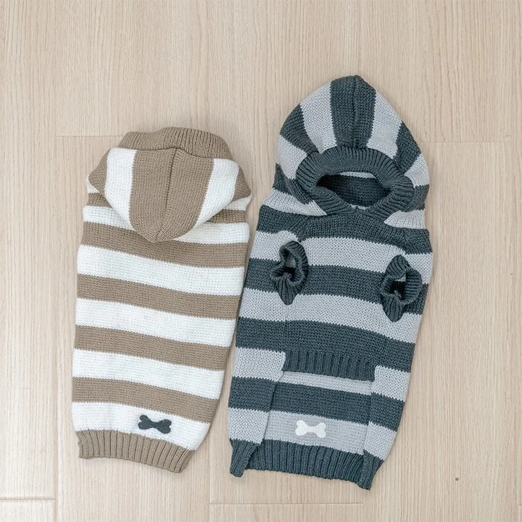 Rena Pet High Quality Autumn Winter Clothes, with Sleeve and Hat Warm Knitted Pet Sweater