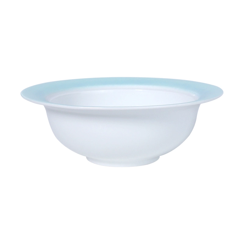 Blue White Warmer Porcelain Soup Bowl with Lid and Saucer Matte Tureen