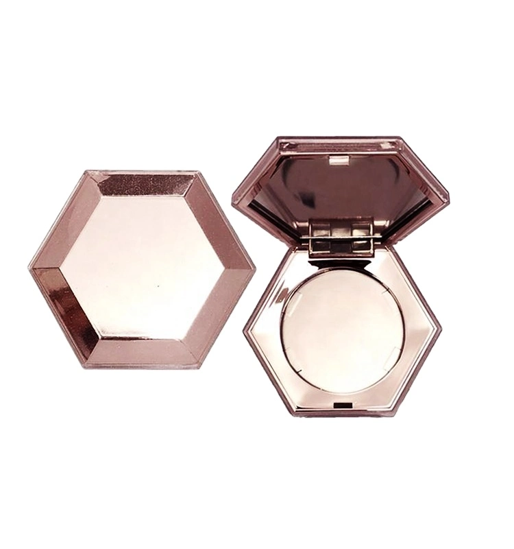 New Hot Sale Shiny Hexagonal Highlight Eyeshadow Compact Powder Case for Make up