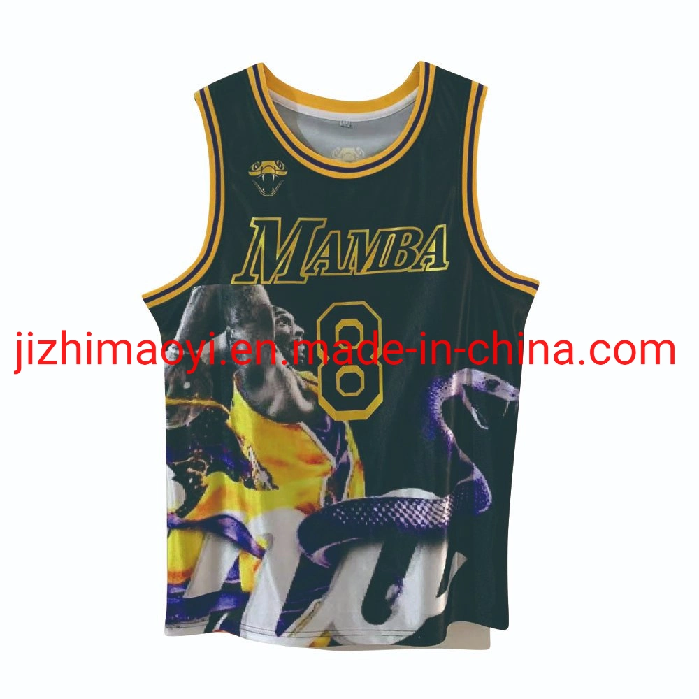 Comércio por grosso Dropshipping 2022 N-Ba 4D Digital Printing Jersey Lenged Mamba 8 Front 24 Back Lakers Swingman