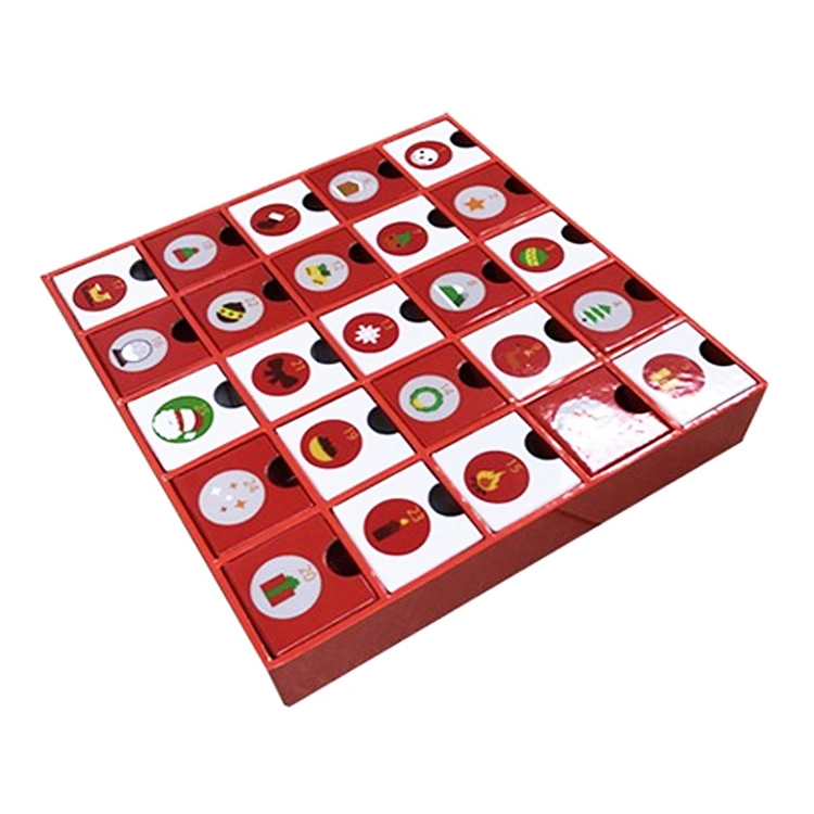 Custom Christmas Countdown Advent Calendar Box Decorative Drawer Boxes