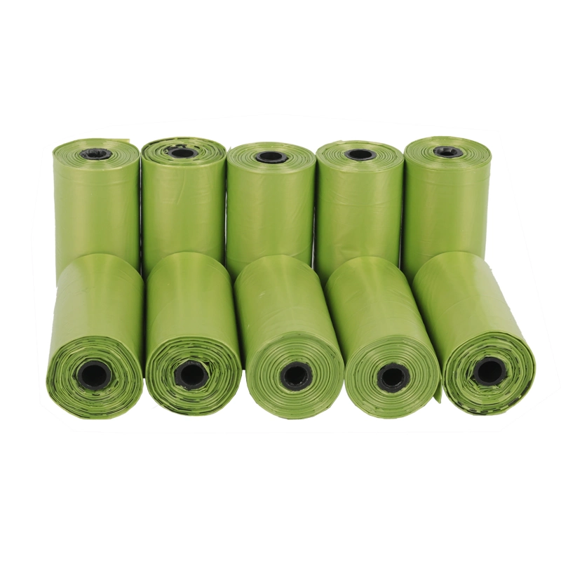 Biodegradable Doggy Poop Bags Eco-Friendly Pet Waste Bags Green Clean up Refill Rolls Pet Poop Bags