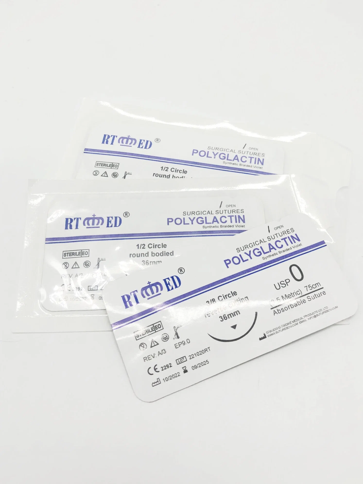 CE ISO Certificate Absorbable Polyglactin Sutures for Animal