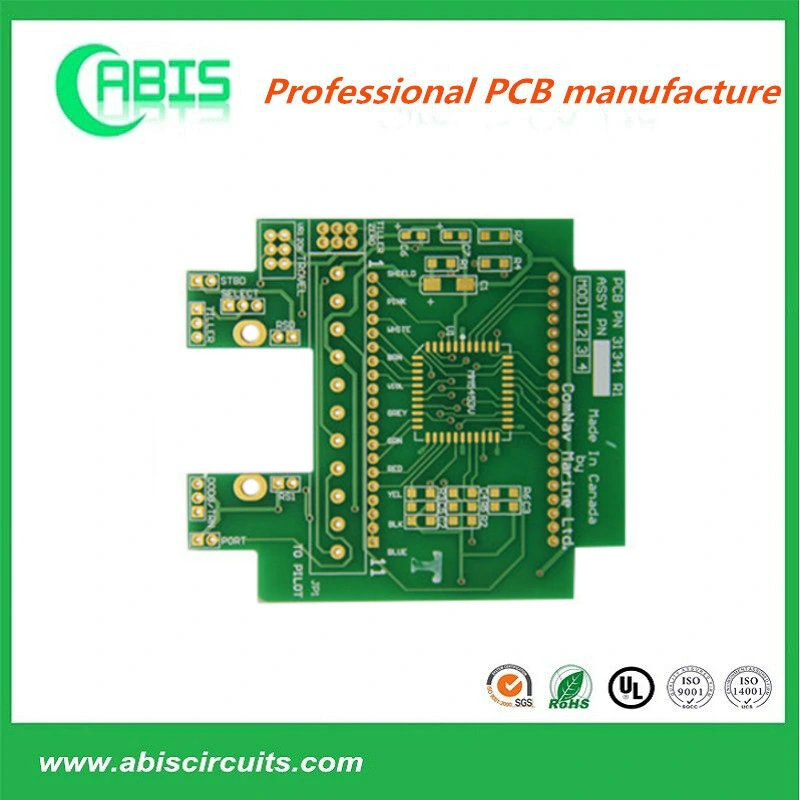 Multilayer Immersion Gold PCB Board with Gold Finger and Hard Gold Plating in Half Holes