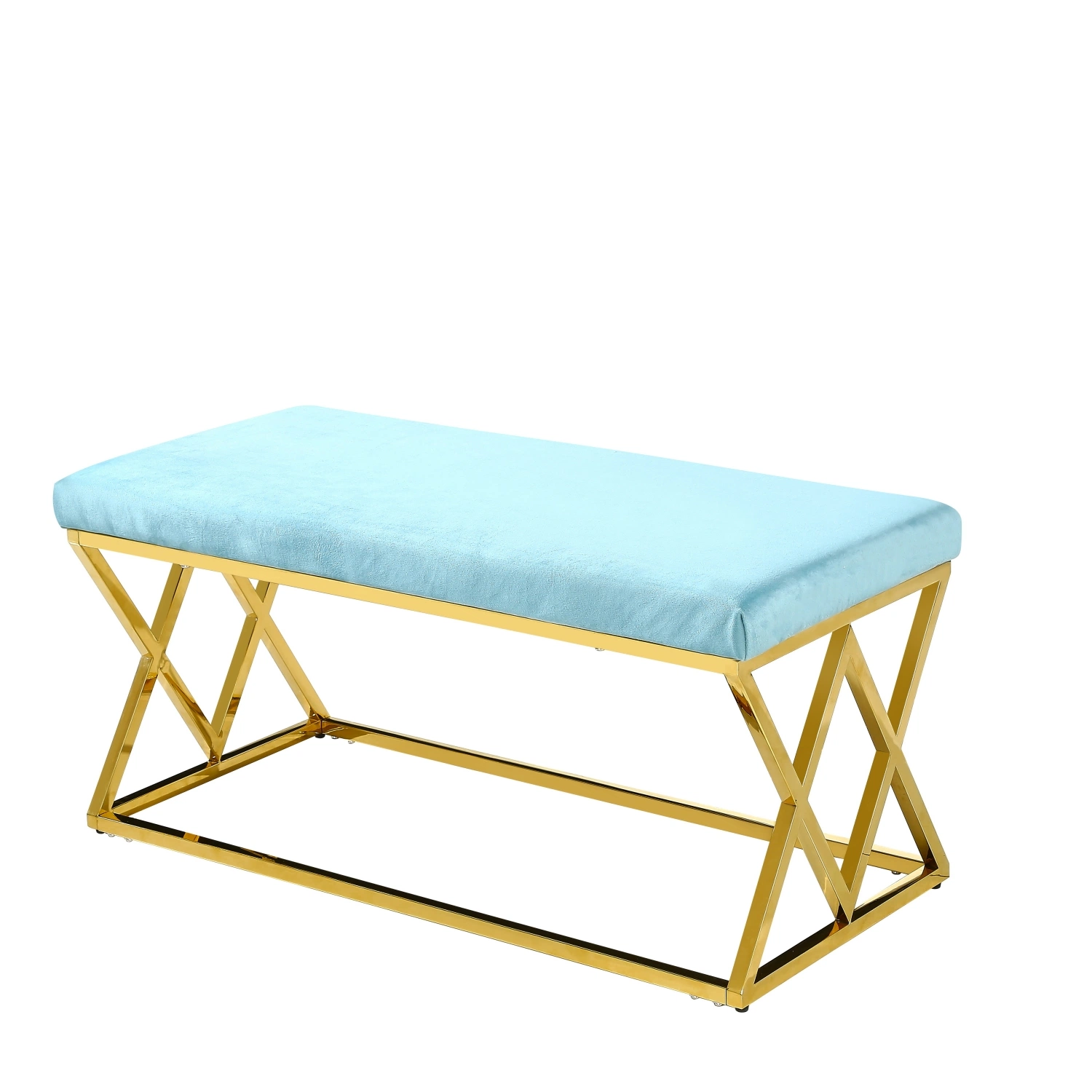 Customize Furniture Ottoman Bed End Stool Bench with Stainless Steel Foot Massage