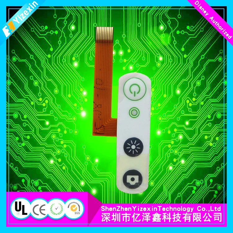 Nuevo diseño personalizado botón táctil FPC de interruptor de membrana