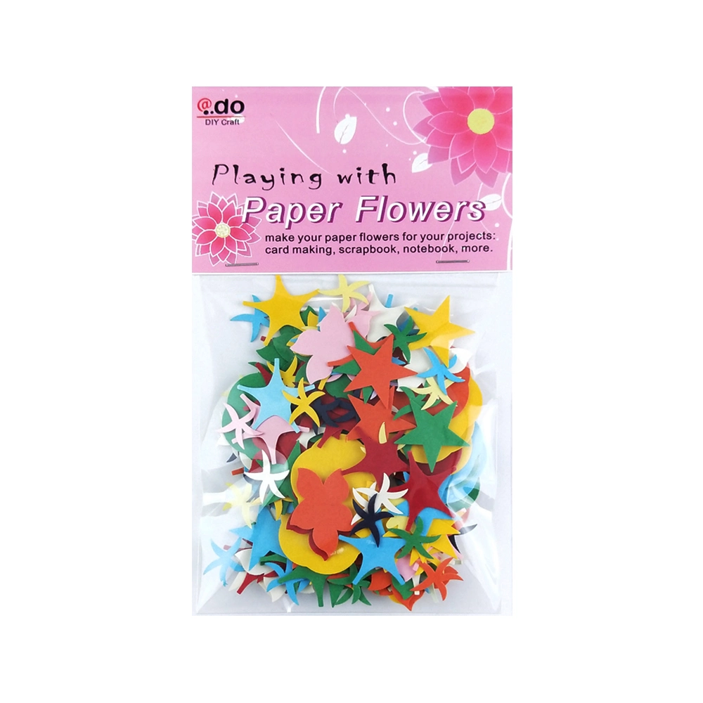 200PCS Bright Colors Mini Paper Flower Assorted Bag for Card Making (FS06-A)