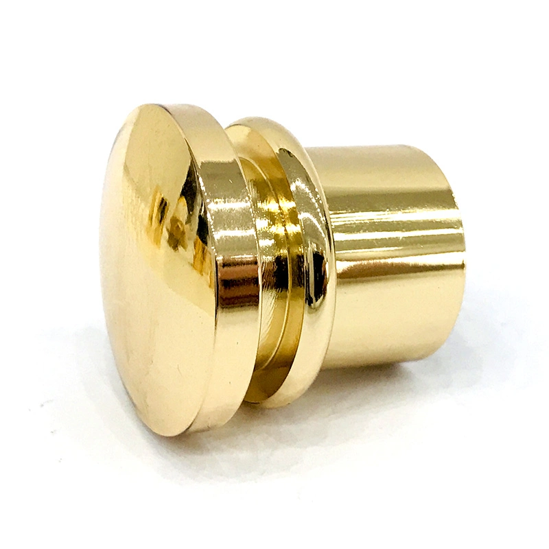 Tampa de Metal Zamak para Frasco de Perfume de Luxo com Acabamento Dourado Polido.