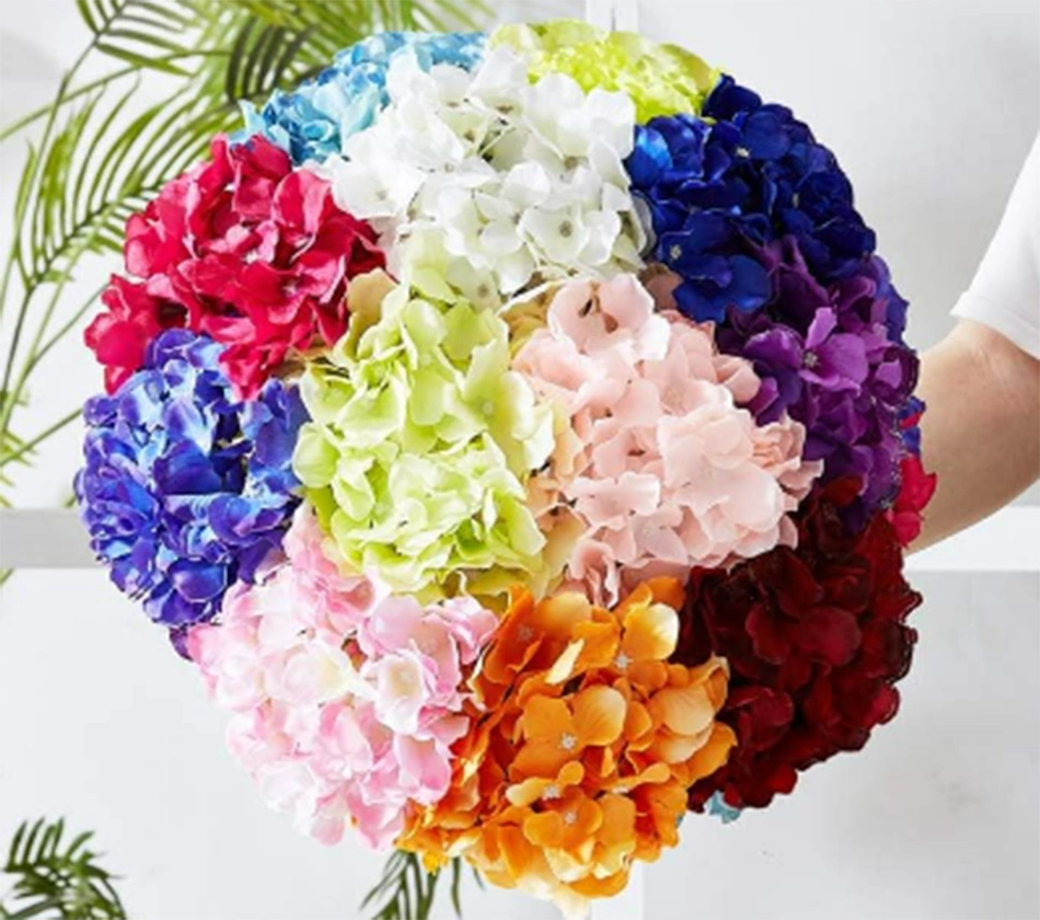 Hortensia Blumen Blush Heads 10 Fake Hortensia Seide Künstliche Blumen Für Hochzeit