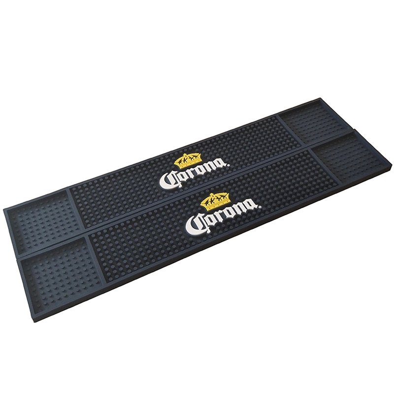 Venta en caliente Promoción Corona Extra profesional PVC Bar Runner Mat Alfombra de goteo alfombra de goma para carril de goteo