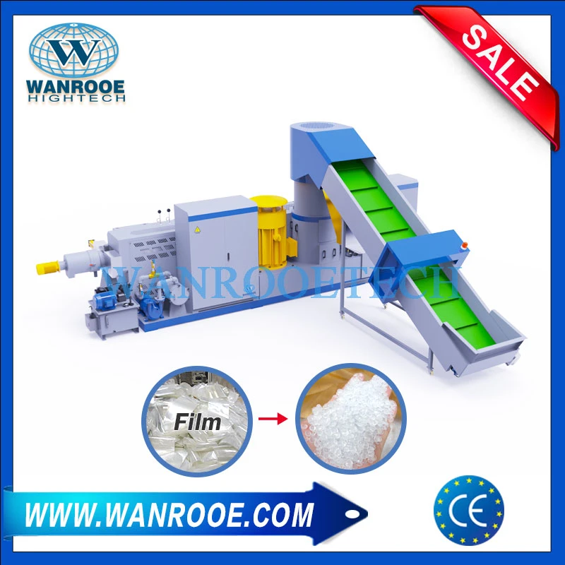 Single Stage Agriculture Mulching Film Polypropylene Polyester Staple Fiber Recycling Plastic Pelletizing Machine