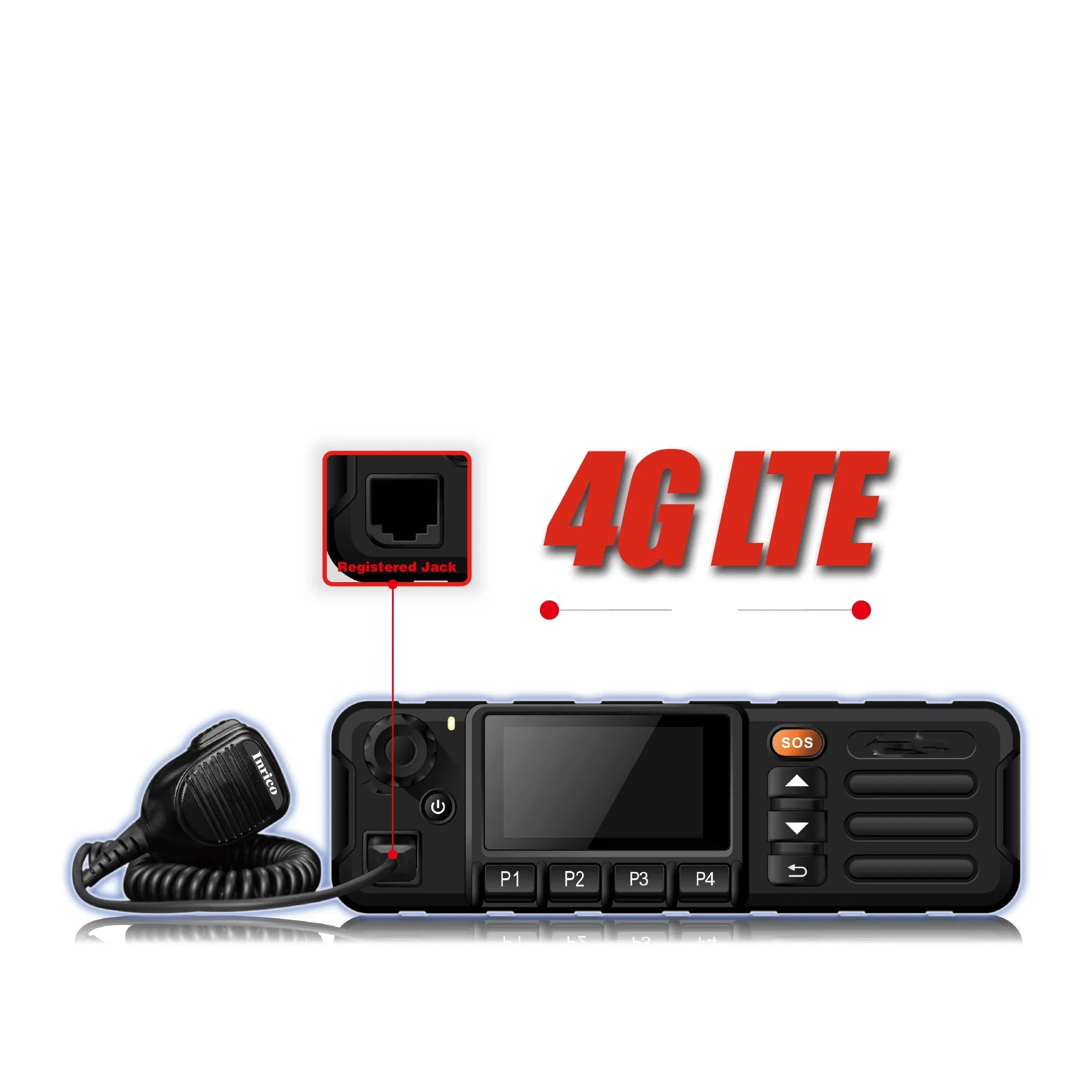 4G Android Network Transceiver GPS Walkie Talkie Sos Radio POC Mobile Radio Jmtech TM-7 Android Auto LKW-Radio