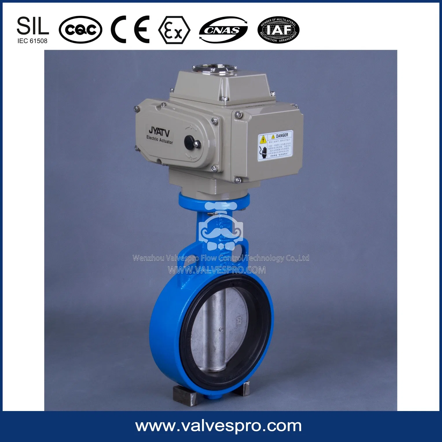 Electric Butterfly Valve of on/off Type Rotary Turn 220VAC PTFE Seat Pn16 JIS10K ANSI150