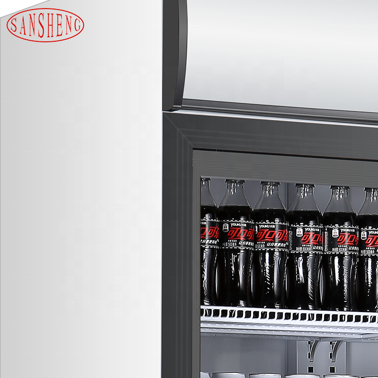 800L Double Door Vertical Display Frozen Beverage Display Cabinet Commercial Beverage Freezer