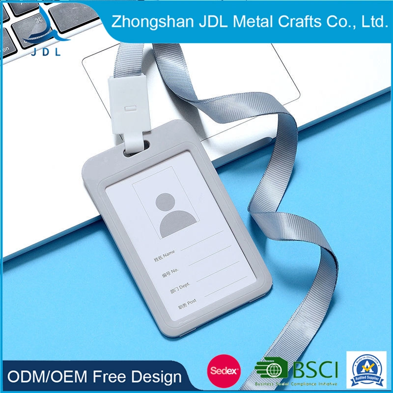 Professional Custom Aluminium Nice Retractable Office Luxury Metal ID Badge Card Holder with Lanyard for Staff