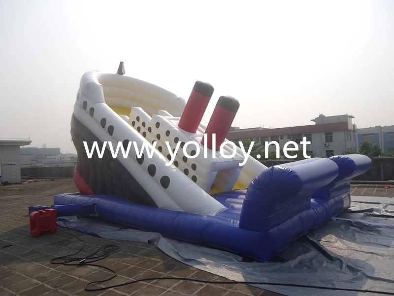 Tobogán inflable para barcos de piratas para el parque de atracciones