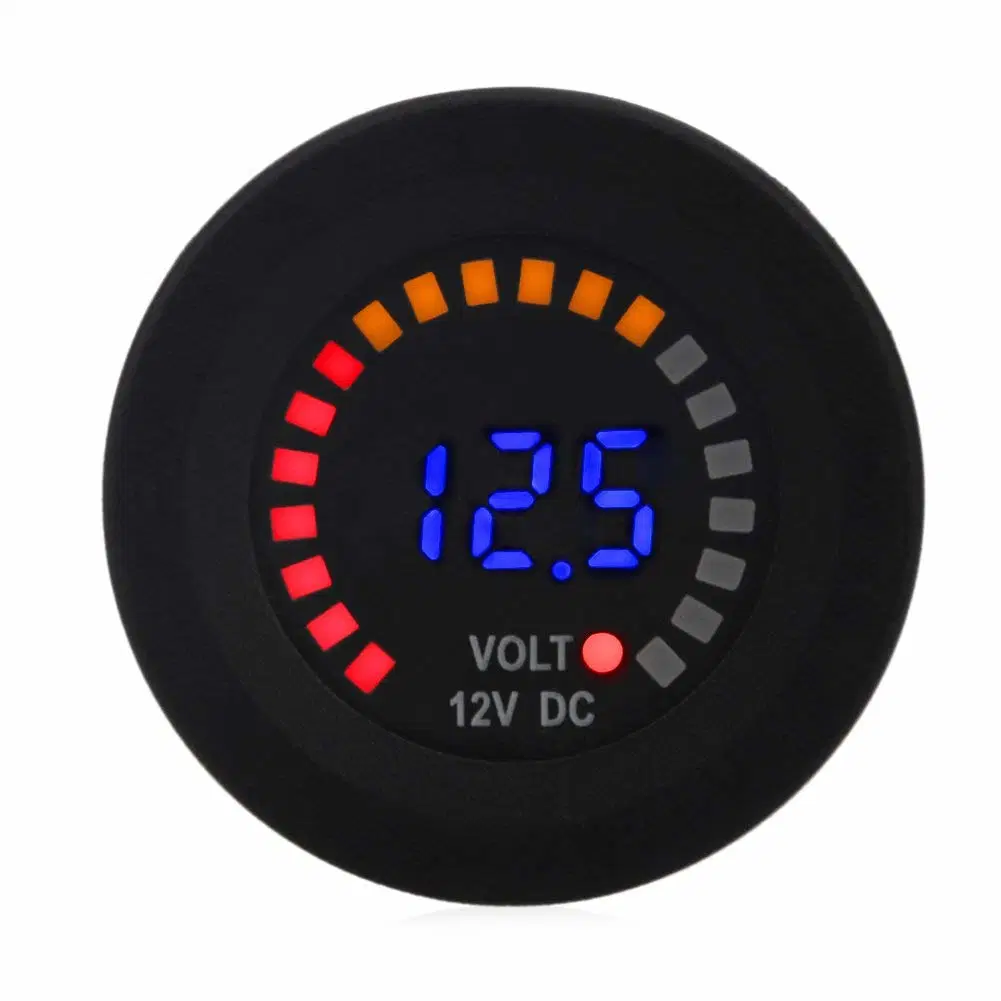 12V DC Voltmeter Color LED Digital Display Volt Meter Voltage Meter Scale Gauge Battery Tester