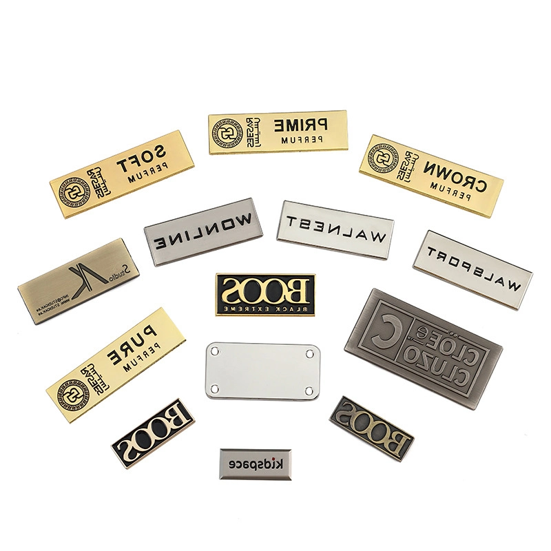 China Promotion Garment Accessories Custom Apparel High quality/High cost performance  Cotton Name Metal Label for Jacket