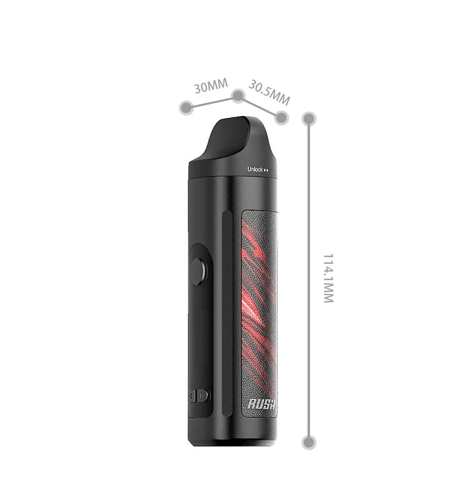 Brasil 10 Vaporizadores Venta caliente Boquilla de vidrio de alta calidad de temperatura ajustable de hierba seca OEM Rush recargable vaporizador