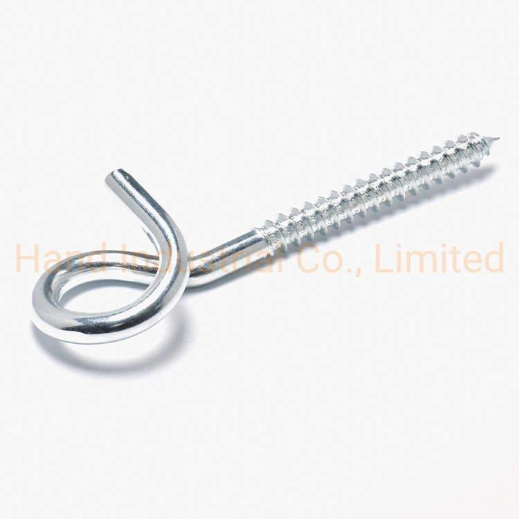 Ss 304 316 Stainless Steel Long Shank Forged Hook Eye Pigtail Tapping Screw with Drawings