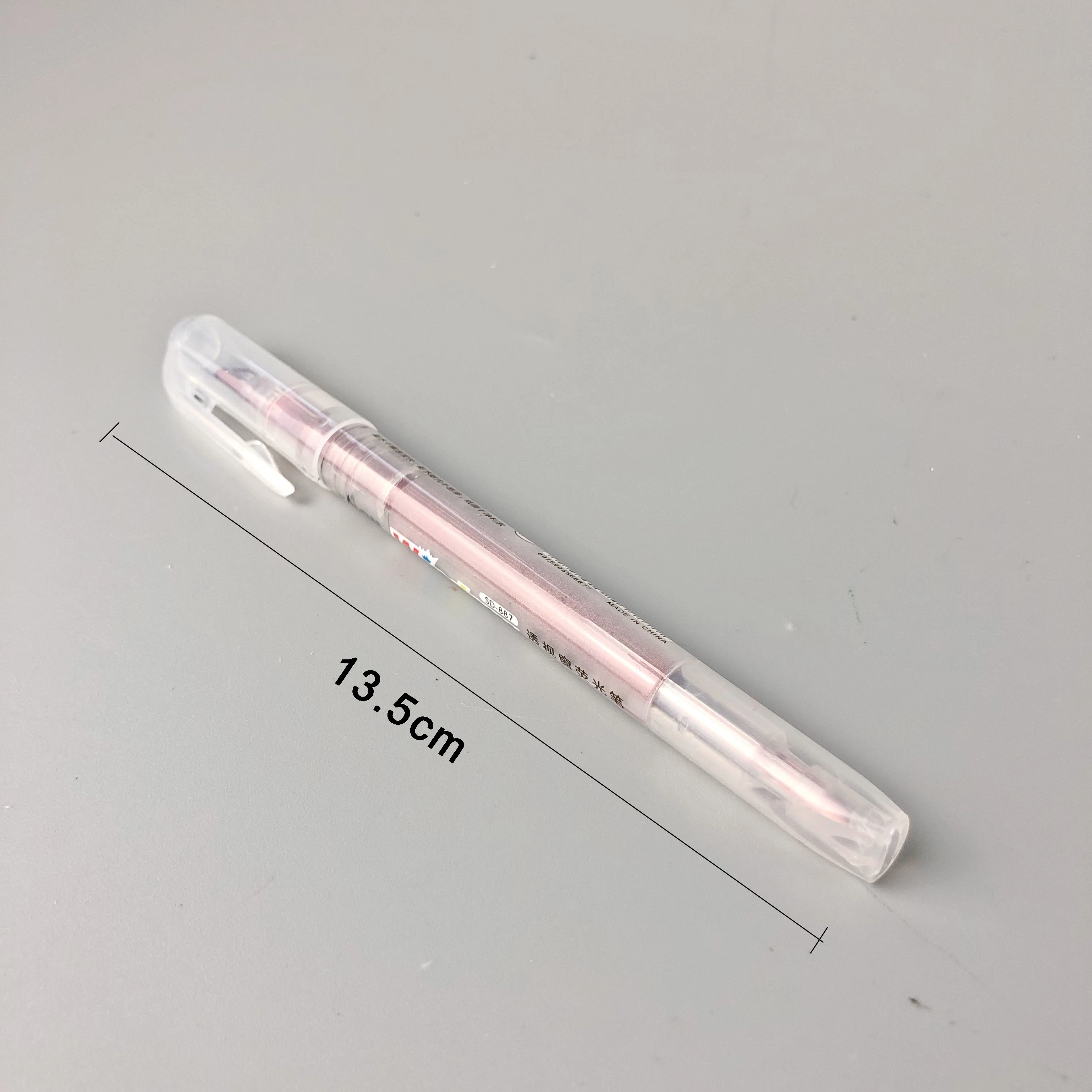 13.5cm 5 Color Perspective Window Double-Headed Highlighter Markers with Candy Color