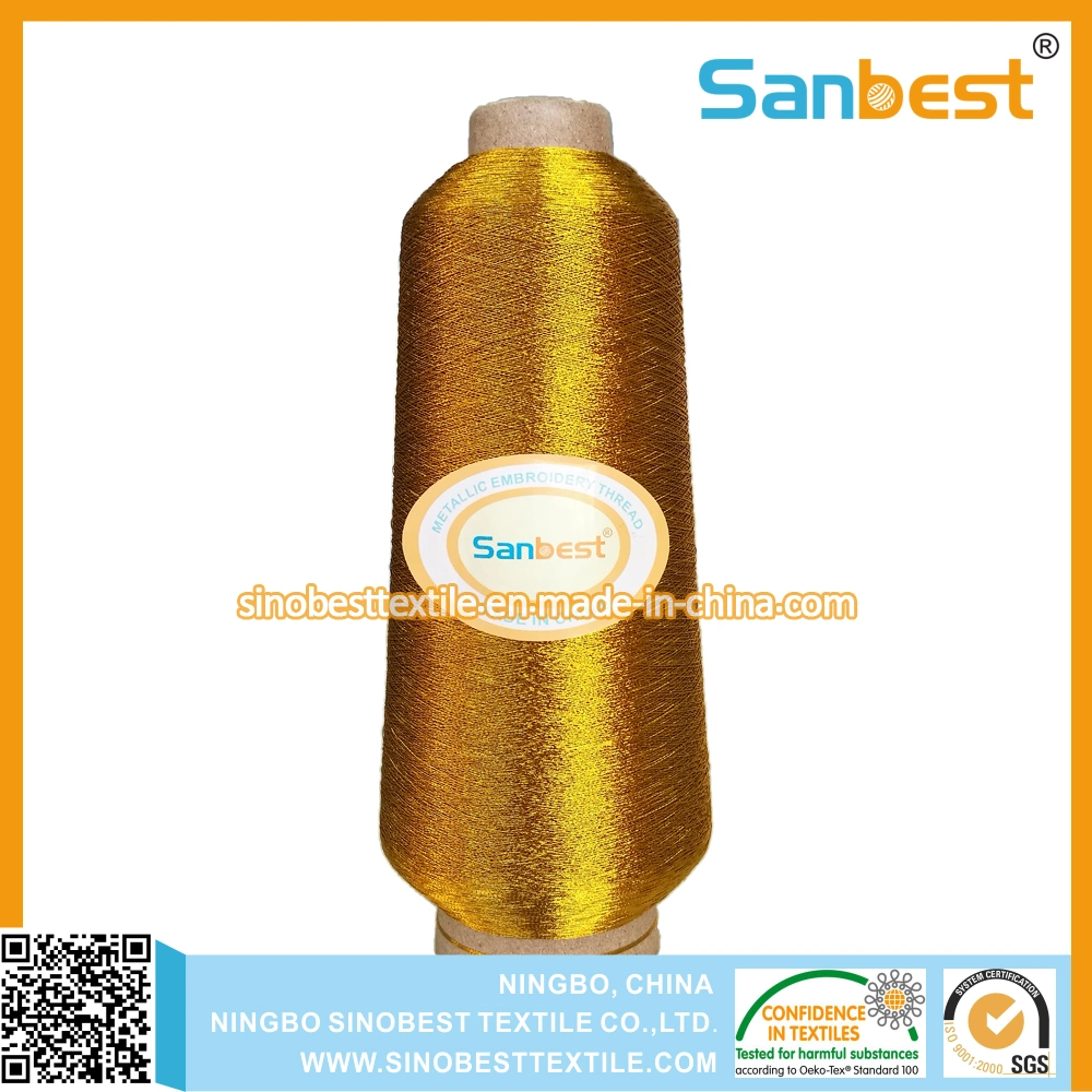 Metallic Thread 150d/1 Metallic Embroidery Thread with Plastic Cone Embroidery Thread