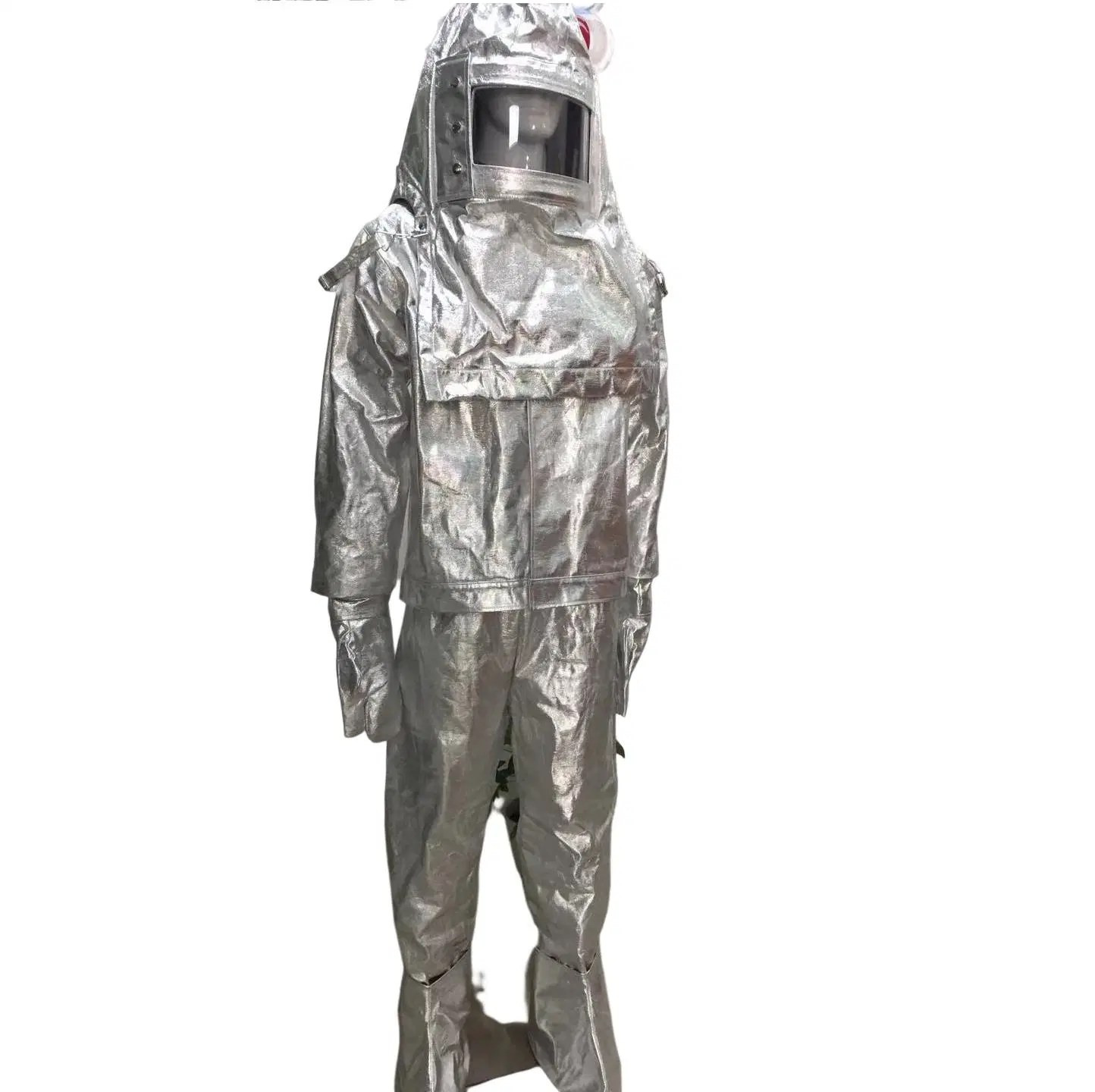 Vêtements de protection résistants au feu en aluminium, combinaison ignifuge.