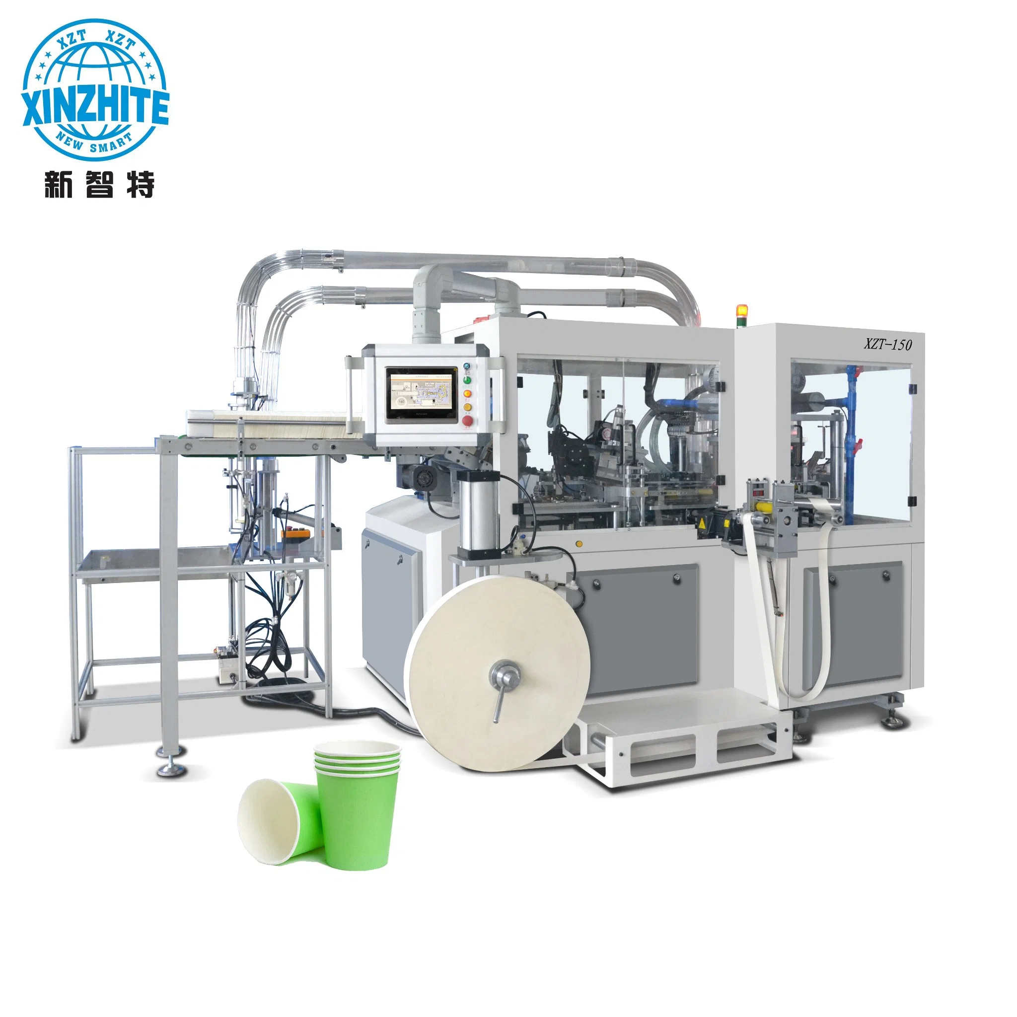 Xzt-150 Machine à café en papier à grande vitesse, contrôlée par PLC, avec moteur servo complet.