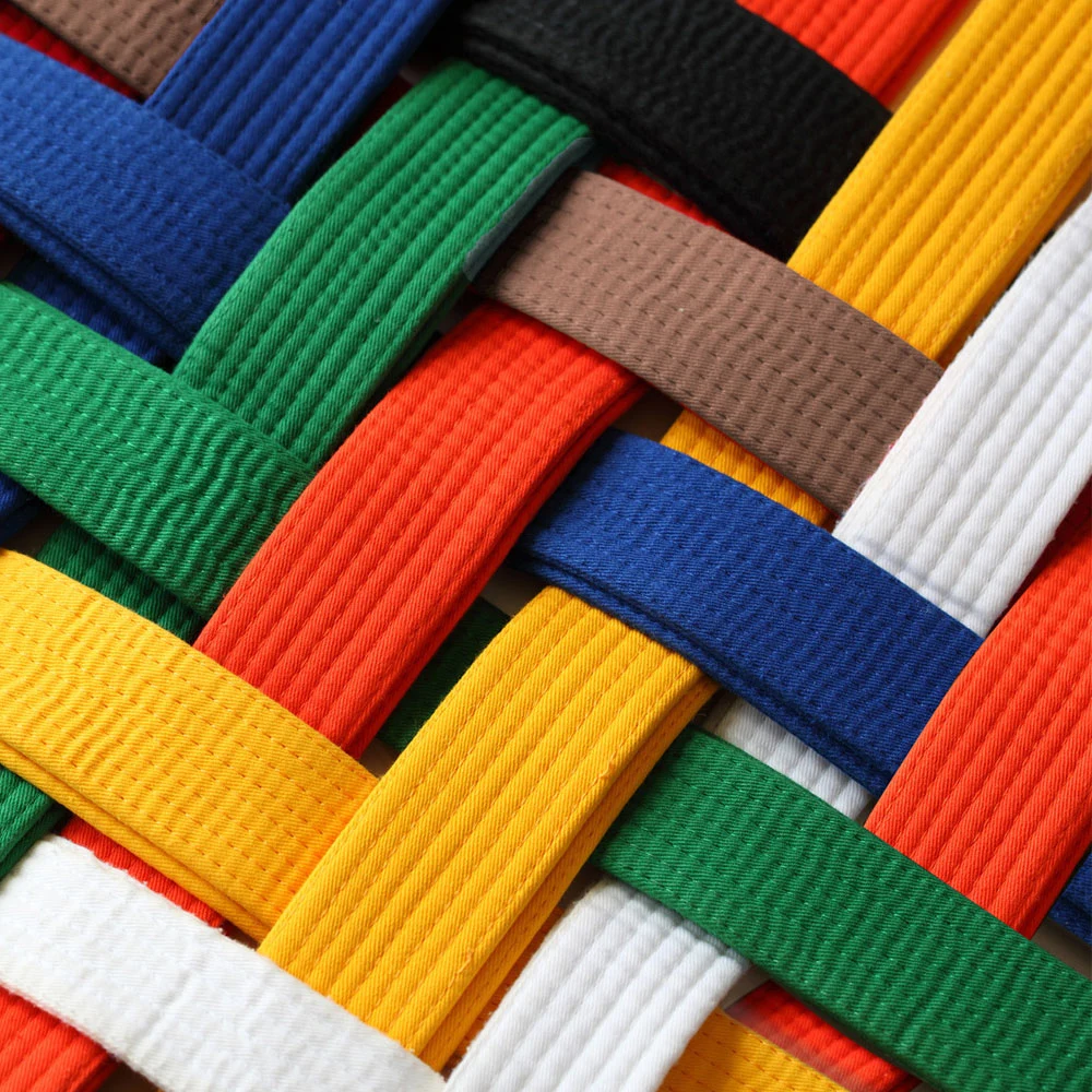 Custom Design Bjj & Martial Arts Belt, Colorful Durable Belts for Training and Competition