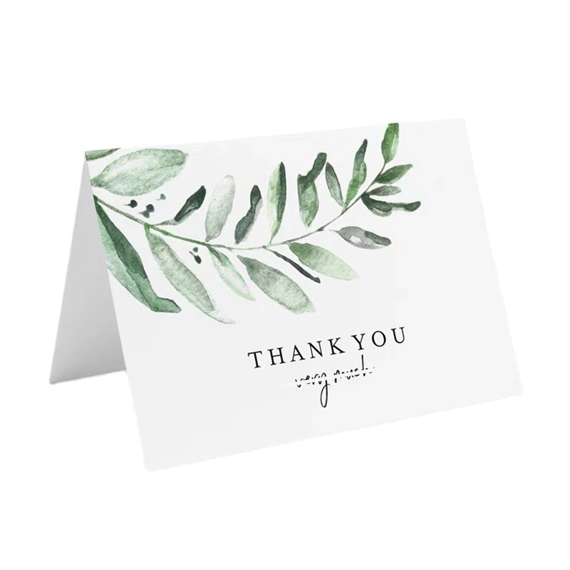 Customized Logo White Protective Paper Letter Printed Gift Card Thank You Card