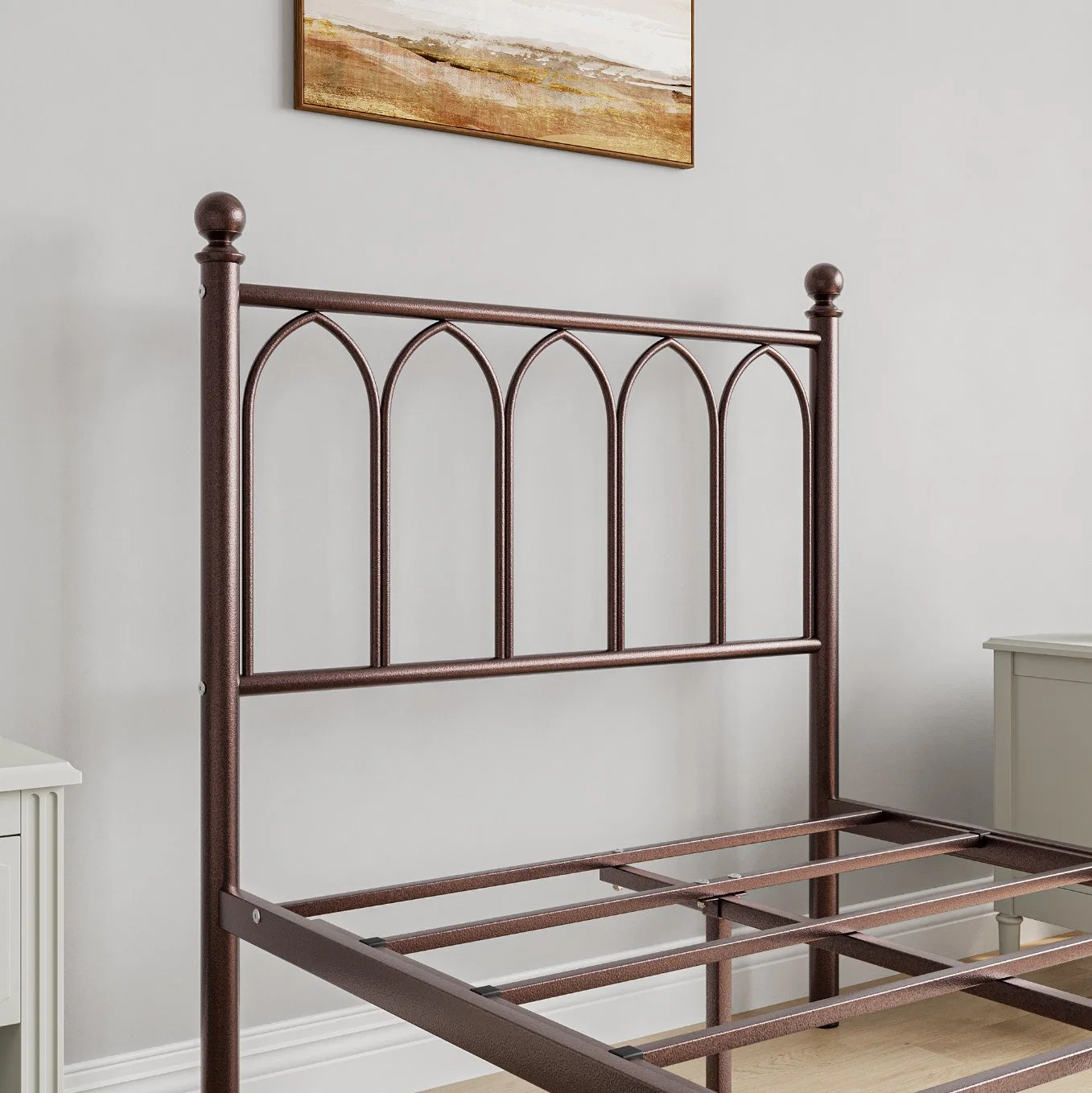 Bedroom Furniture Heavy Metal Bed Frame Bed King Size Bed Adult Children