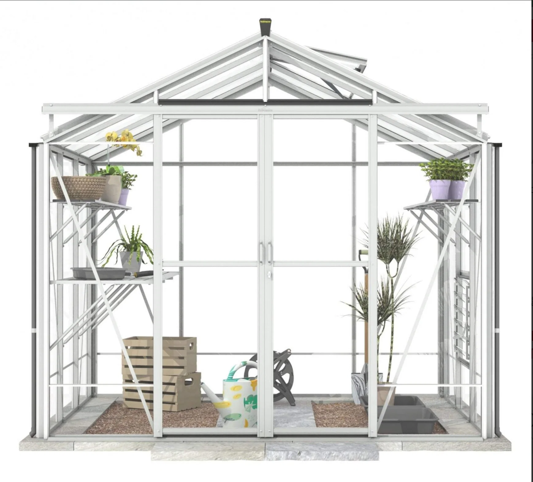 Small Mini Greenhouse Aluminum Profile Frame Green House