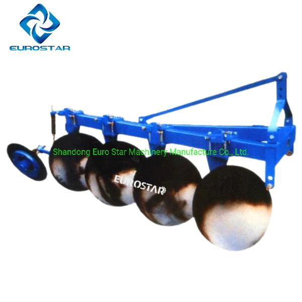 1lyt-430 Width 1.2m Hanging Disc Plough for 80-100HP Tractor Heavy Duty Paddy Filed Farm Hydraulic Flip Plow Drive One Way Round Tube Agricultural Machinery