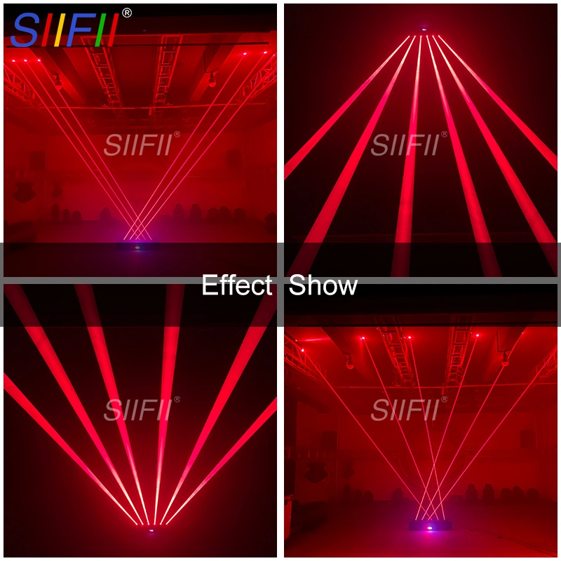 Bühnenbeleuchtung DJ Laser Light 6 Lens Fat Beam Laser Bar DMX RGB Moving Head Laserlicht