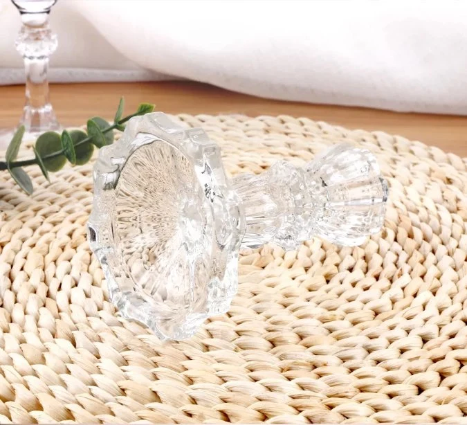 Small Candles Creative Dining Room Flowers Glass Candlestick