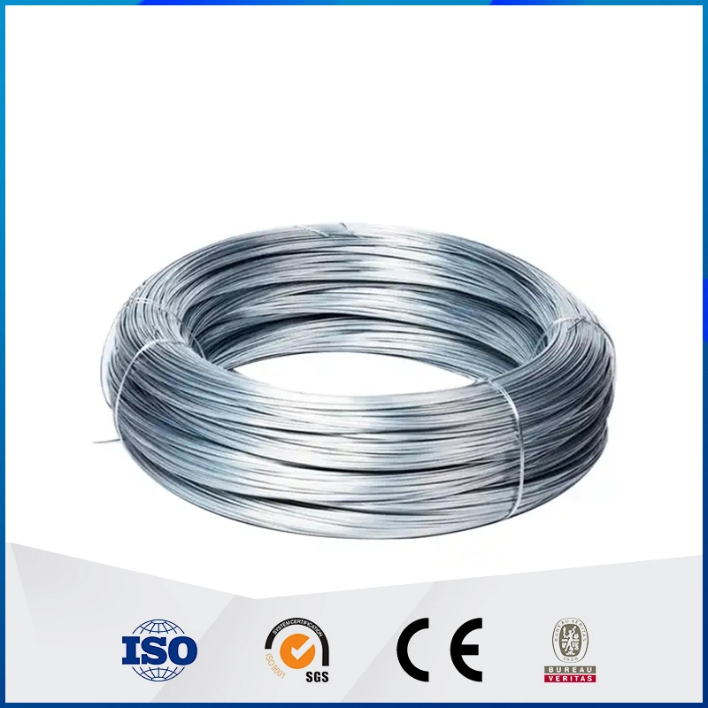 MS alambre de acero galvanizado en caliente con AISI 1008 1006 0,3mm 2mm 4mm 6,5mm indicador personalizado ASTM en alambre de barda Cable eléctrico para colgador