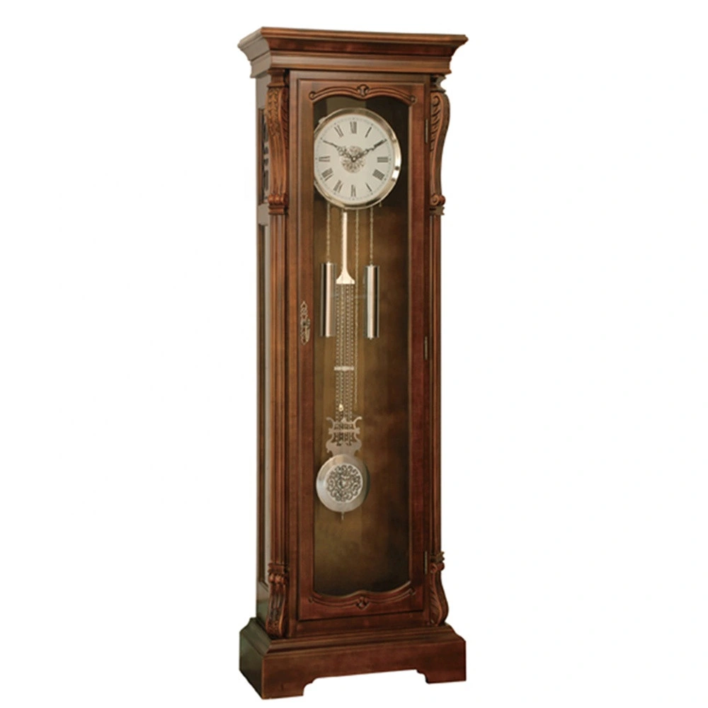 Retro Wooden Chime Pendulum Grandfather Clock