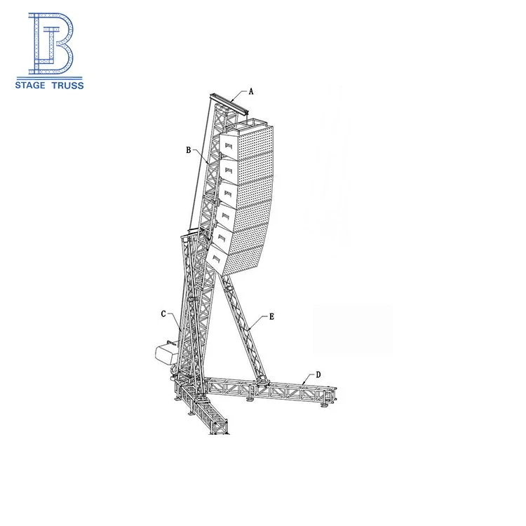 Aluminum Speaker Hanger Truss DJ Booth Ground Support Truss System Line Array Layer