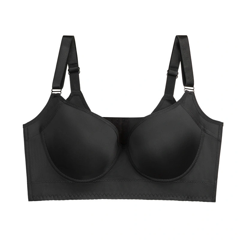 Non-Marking Steel Ring Glossy Underwear Small Breasts Gathered Sports Bra