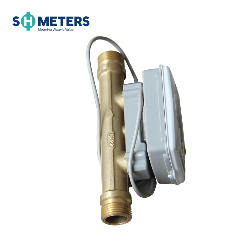 High Accuracy Customizable Smart Wireless Brass Body Ultrasonic Water Meter with Installation Guide