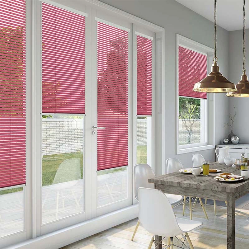 New Color Pink Corded/Cordless Horizontal Venetian 1" PVC Blinds for Home Decor