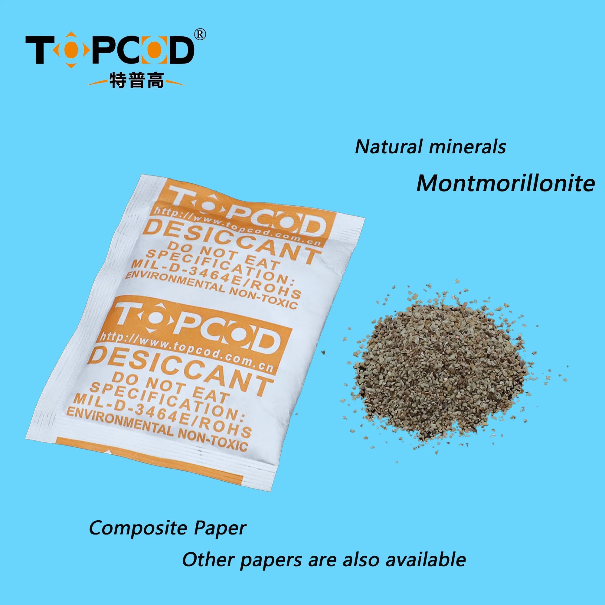 DIN 10g Military Grade Bentonite Clay Montmorillonite Desiccant