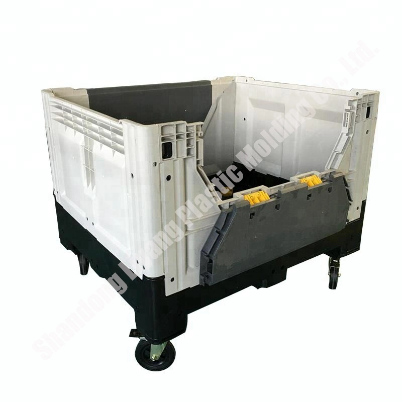 Folding Durable Heavy Duty Industrial Plastic Storage Crates Bins Pallet Box