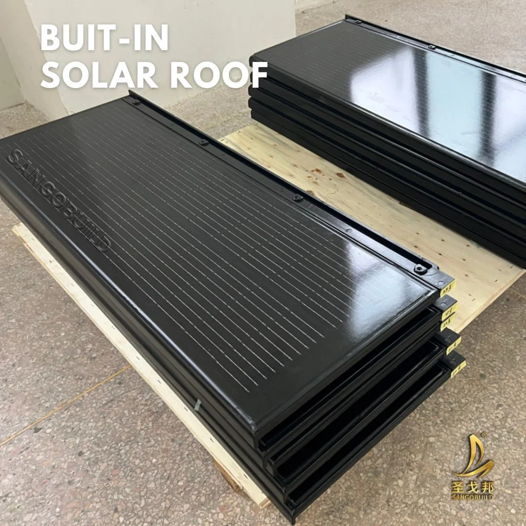 Green House Villa Rooftop Corrugated Roof Sheet Solar Shingle Roof Tiles Photovoltaic