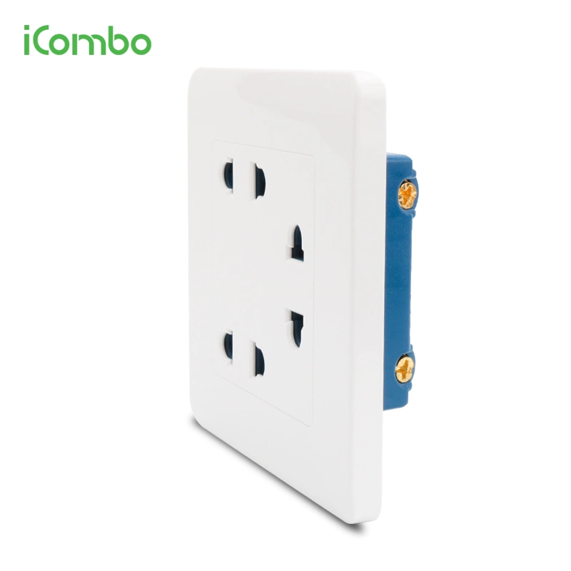 High quality/High cost performance  Triple Mf 2 Pin Wall Electrical Power Switch Socket Outlet with Safety Shutter