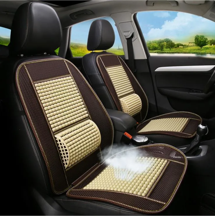 Summer Wood Bead Automobile Bamboo Slice Breathable Bead Single Piece Cushion Four Seasons Cool Cushion Sheet Massage