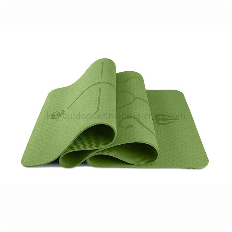 Eco Friendly Fitness Gymnastics and Pilates Yoga Exercise Pad Non-Slip TPE Yoga Pad Mat