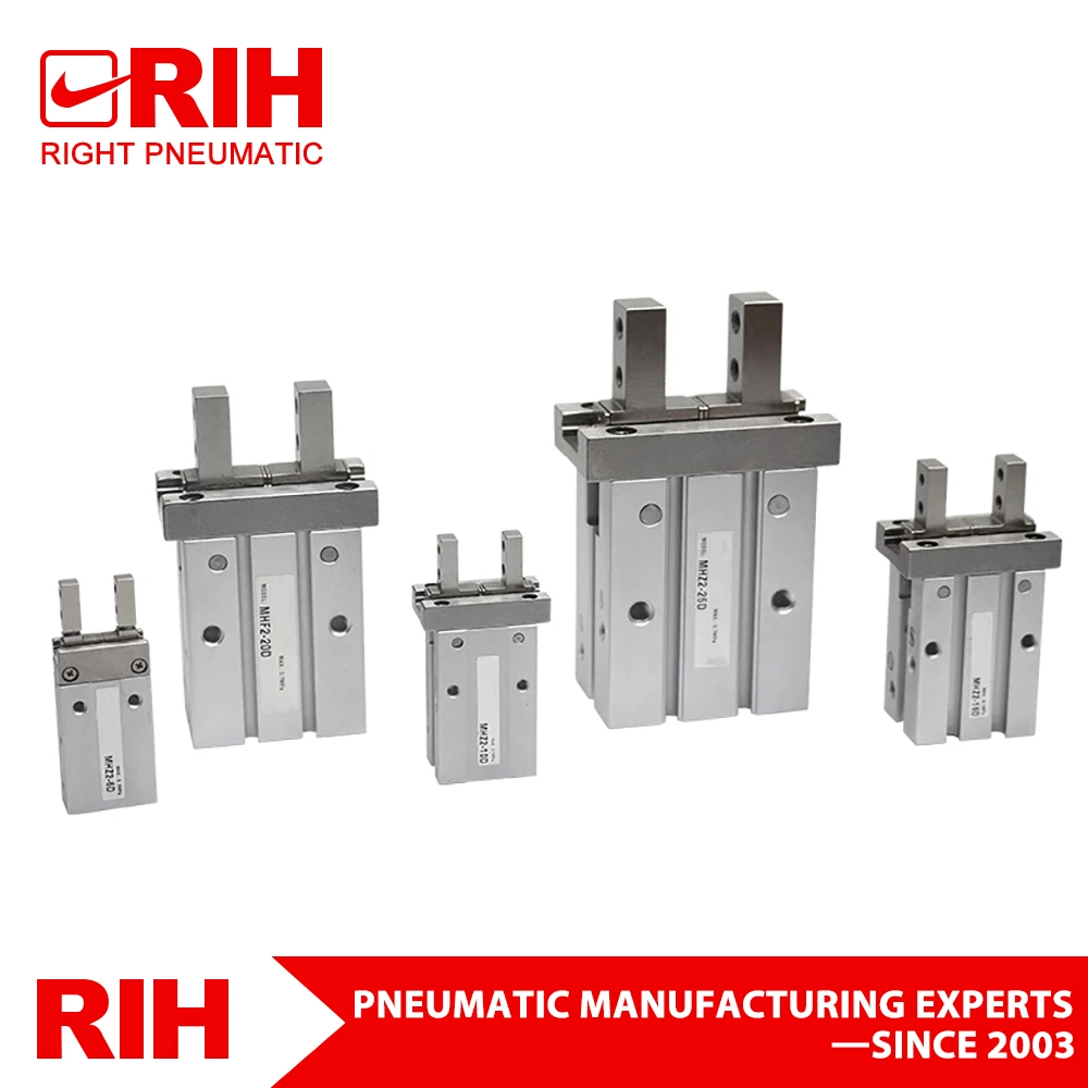 Tiempo de servicio larga MHz2 Series en paralelo tipo clip de la mano de dedos neumáticos cilindro de aire