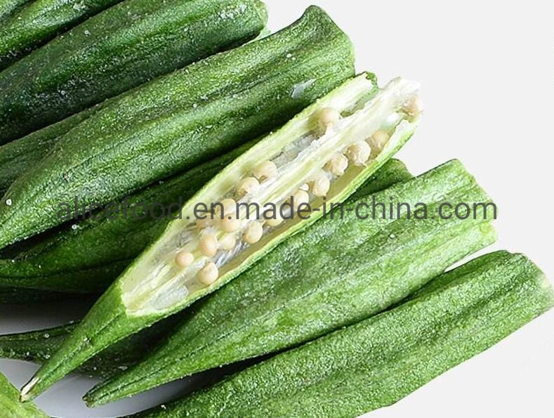 Fritos crujientes de Okra vacío alimentos saludables, el nuevo cultivo orgánico crujientes de okra